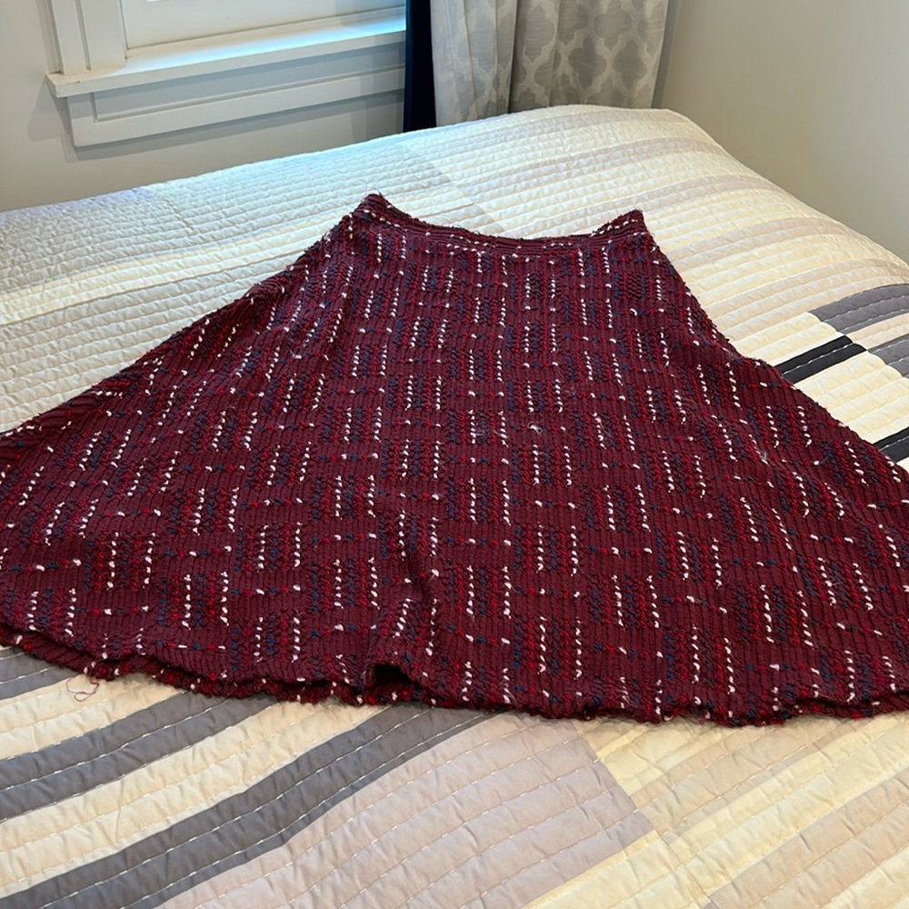Skirt from Anthropology in color burgundy.
